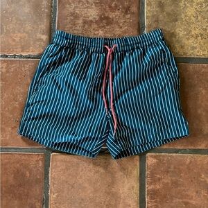 men’s striped hybrid swim shorts 5 inch inseam